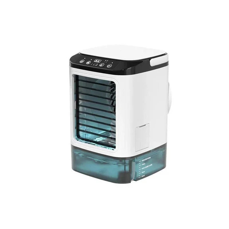 USB Portable Mini Air Cooler 3 Speed Mist Humidifier Cooling Fan with Ice Box LED Light Desktop Personal Air Conditioner Fan