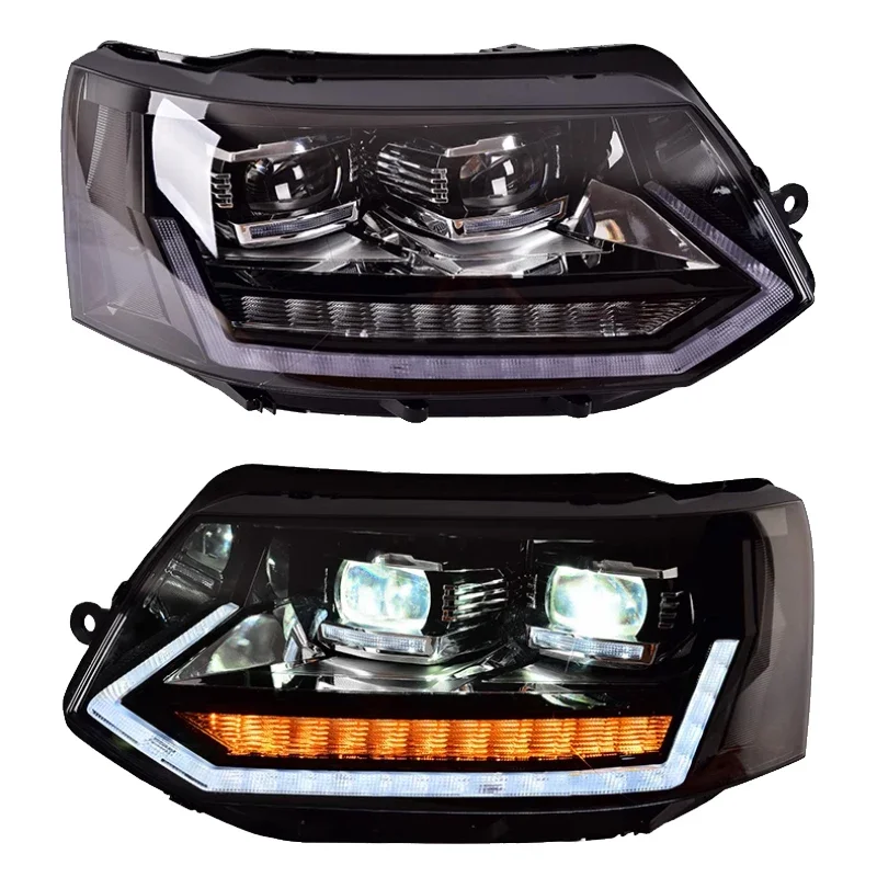 

Hot VW Multivan Transporter T5 Caravelle 2010 2015 Head Lamp Upgrade LED Head Light DRL Headlight Assembly For V