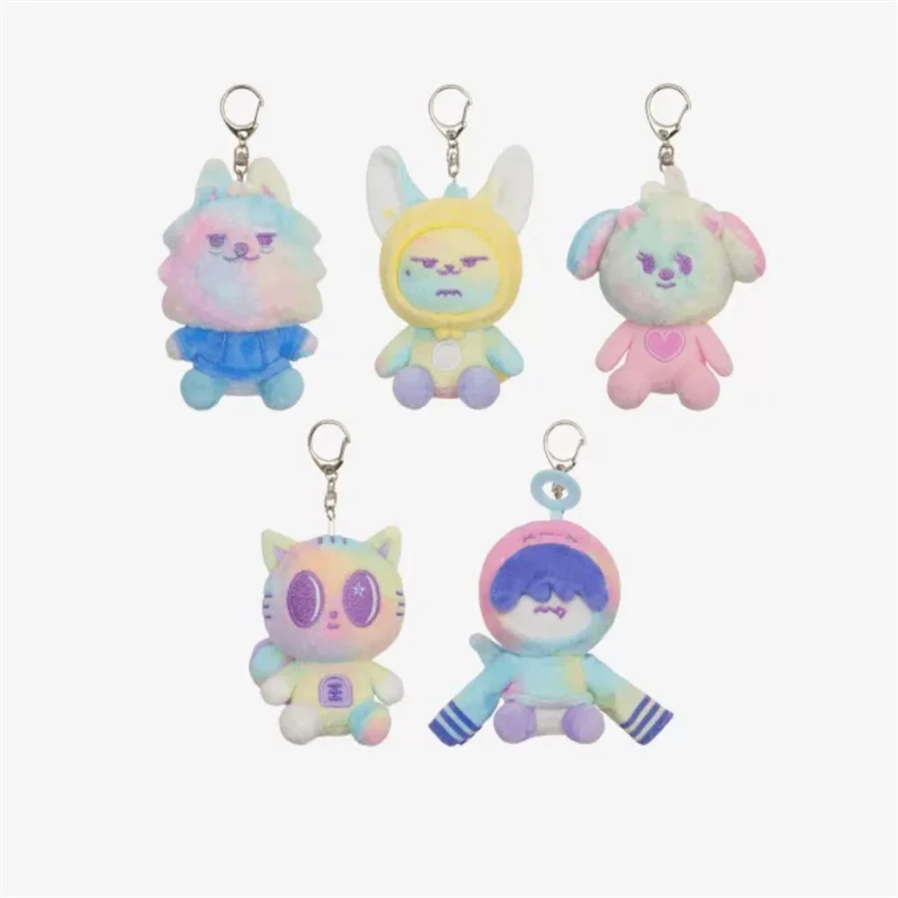 Kpop TAEHYUN Soobin Doll Pendant Cartoon Tie-Dyed Lovely Doll Fashion Car keyring Pendant YEONJUN BEOMGYU HUENINGKAI Fans Gifts