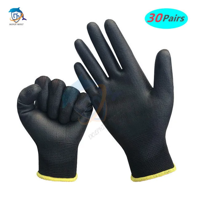 10-50 paar nylon PU-handschoenen Veiligheidswerkhandschoenen Reparatie Speciale handschoenen Palm gecoate handschoenen Timmerman Reparatiewerknemerbenodigdheden