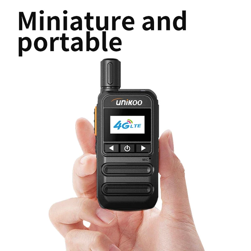 2PCS Unikoo PE188 POC Mini Portable Walkie Talkie Global 4G Type-C Long Range 5000 Kilometers Remote PPT Network Radio