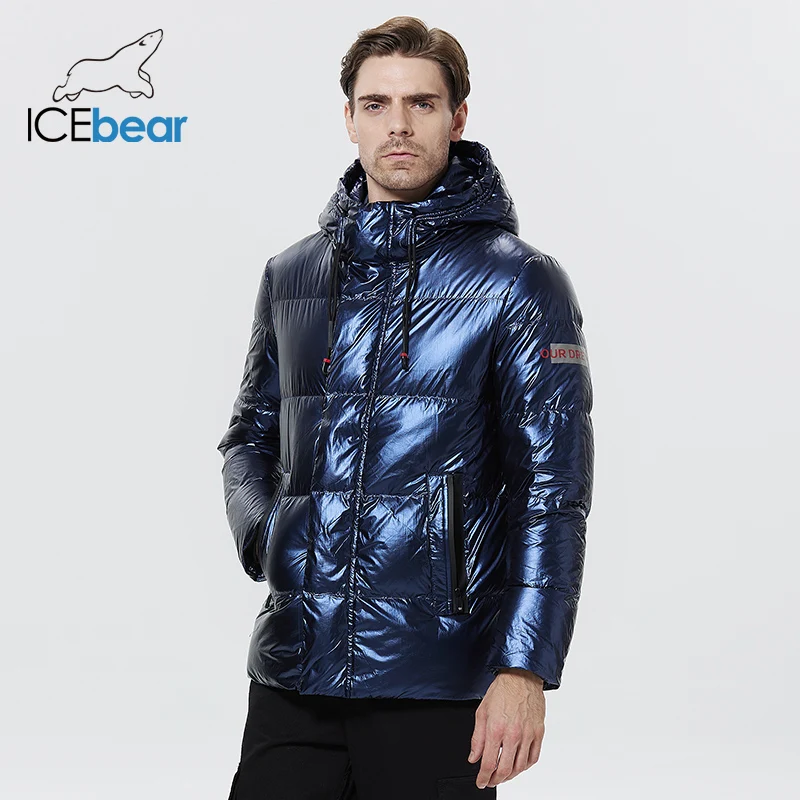 ICEbear 2023 autumn and winter new men\'s hooded casual down jacket thick and warm men\'s winter clothing MWY20867D