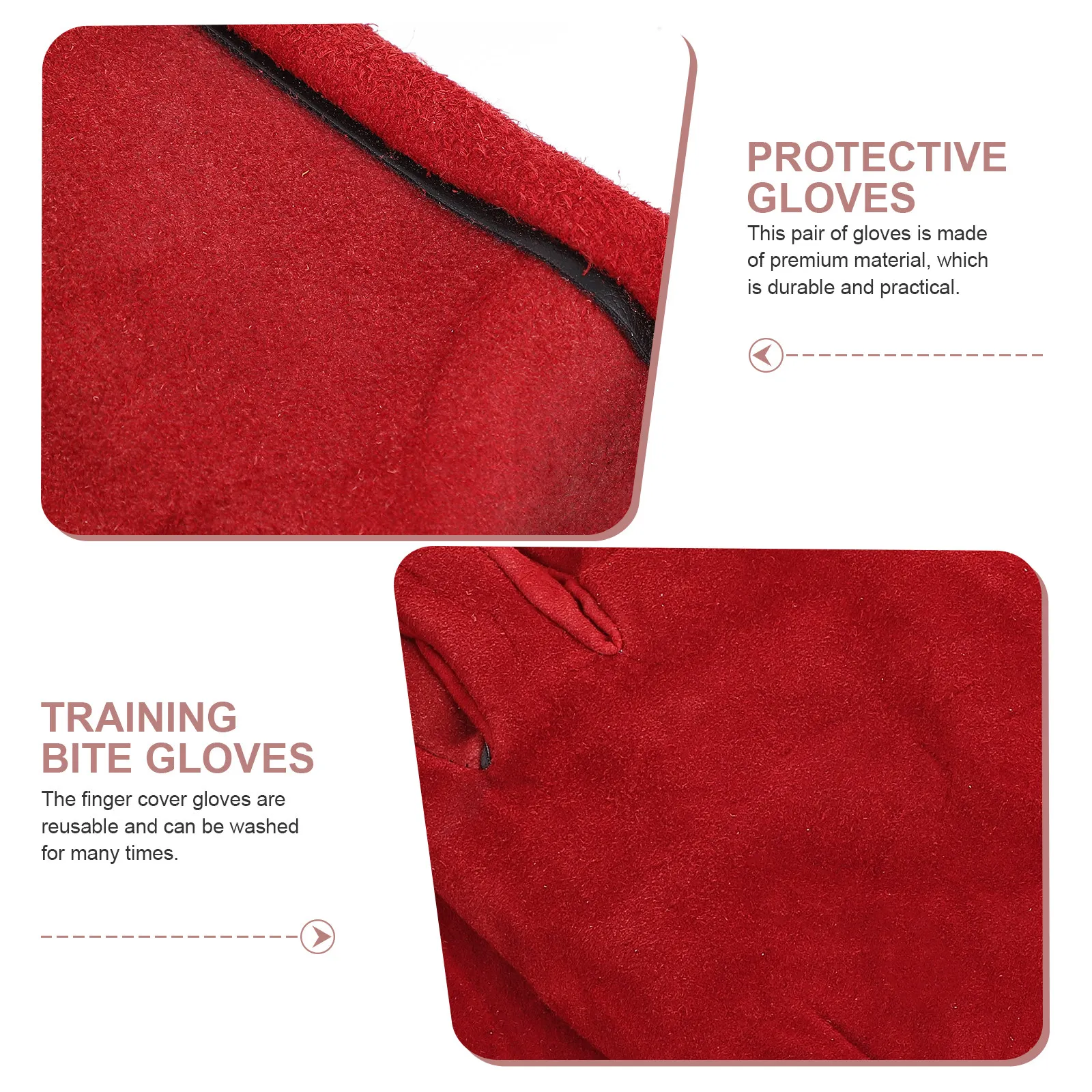 1Pair Skin-Friendly Parrot Anti-Bite Gloves Lightweight Reusable Washable Protective Gloves for Bird Training and Feeding
