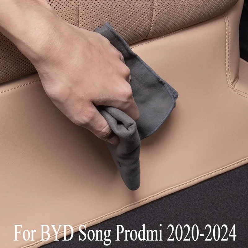 

For BYD Song Prodmi 2020-2024 Rear Seat Anti-kick Pad Smart Driving Edition Seat Cover Protective Leather Pad Car Supplies