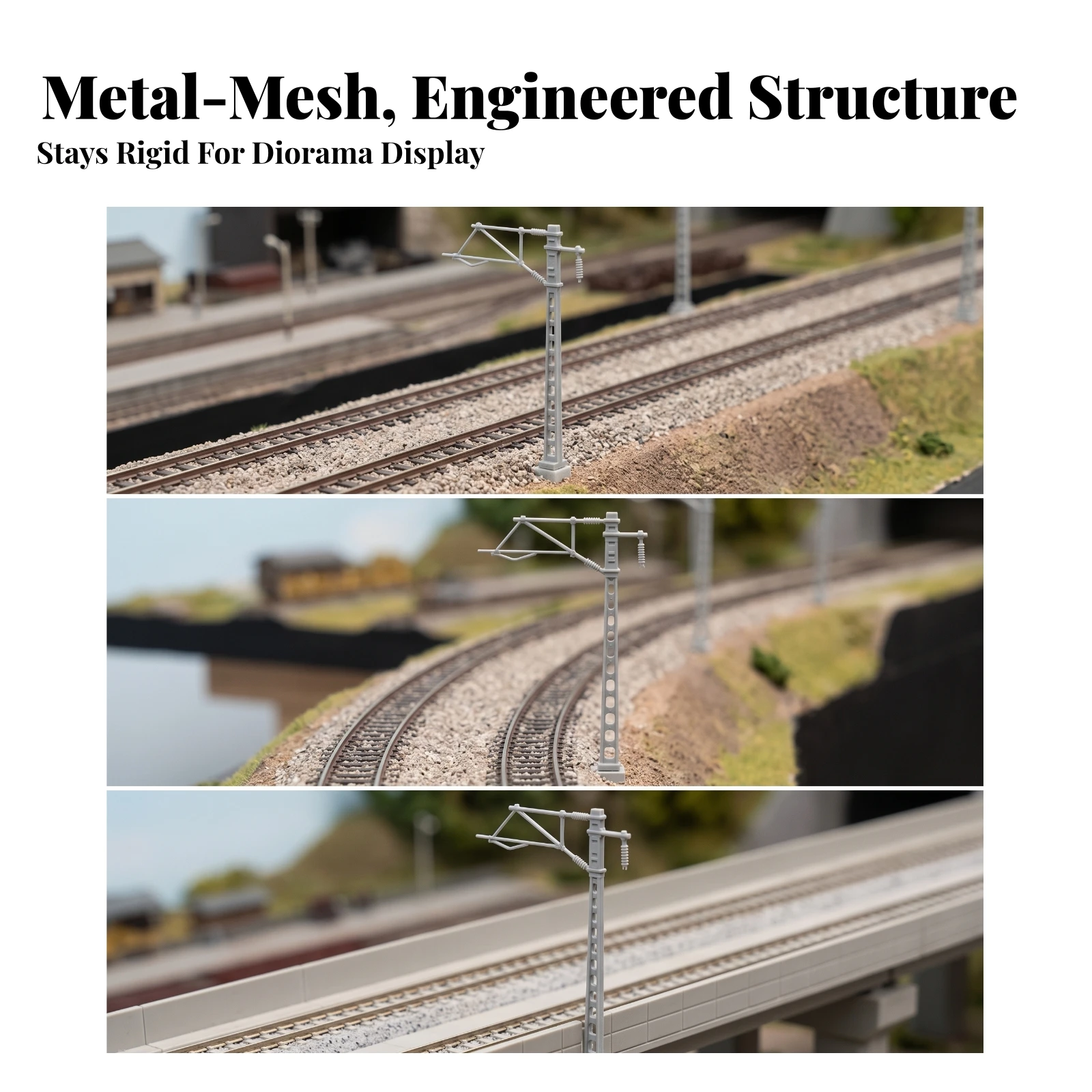 1:160 Railway Fence Realistic Model Railway Fence Unpainted Industrial for Hobbyists, Train Layouts, Dioramas