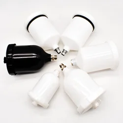 1pc Air Spray Gun Tank Spray Gun Cup Replacement Pot Plastic Sprayer Cup White  black Spray Paint Cup Pot G3/8 Spray Gun Cup