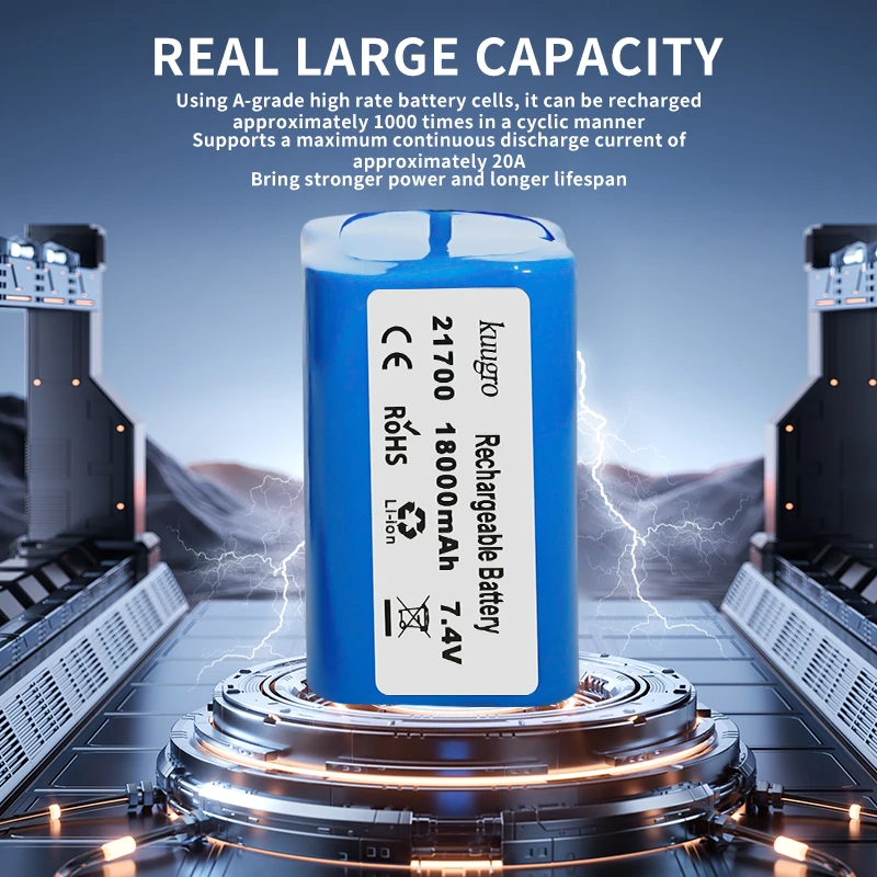 Fishing Bait Boat Battery 7.4V 18000mAh high power Safe Durable Fishing-Specific Compatible with T188 T888 2011-5 V007 C18 H18