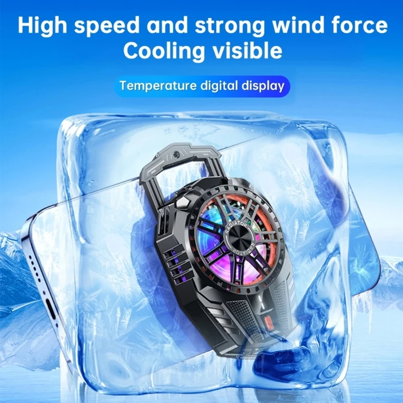 Полупроводниковый радиатор X119, регулируемый охлаждающий вентилятор для телефона с 3 режимами работы, со встроенным зажимом для задней панели, радиатор охлаждения с низким уровнем шума, 5000 об/мин