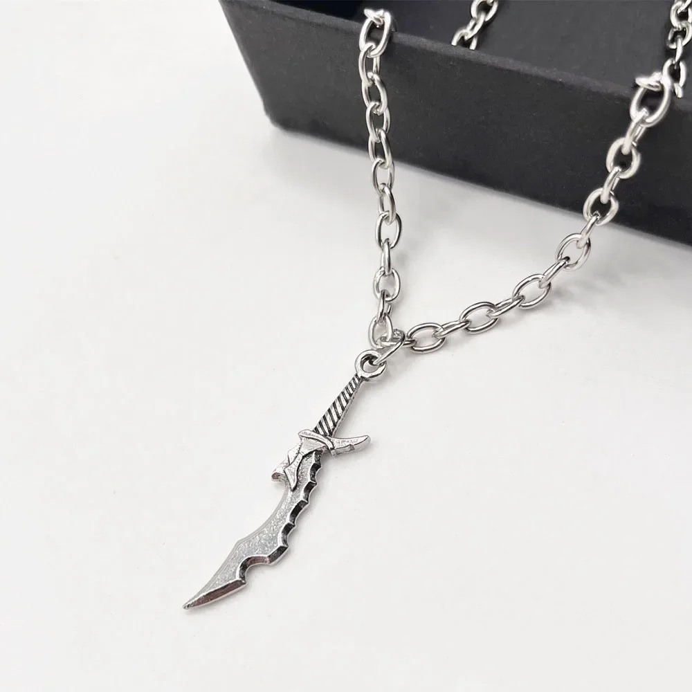 Anime Solo and Leveling Series Necklace Exquisite Fashion Short Blade Model Pendant Necklace Trendy Jewelry Presents