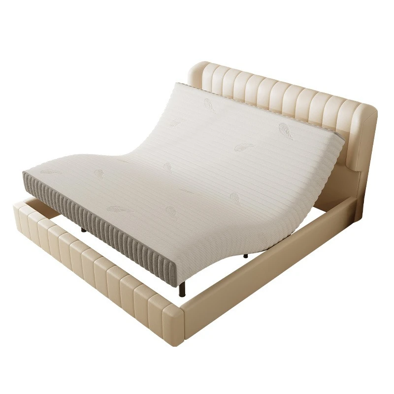 Zero gravity anti-snoring, modern simple master bedroom lifting multi-functional leather bed, smart electric mattress