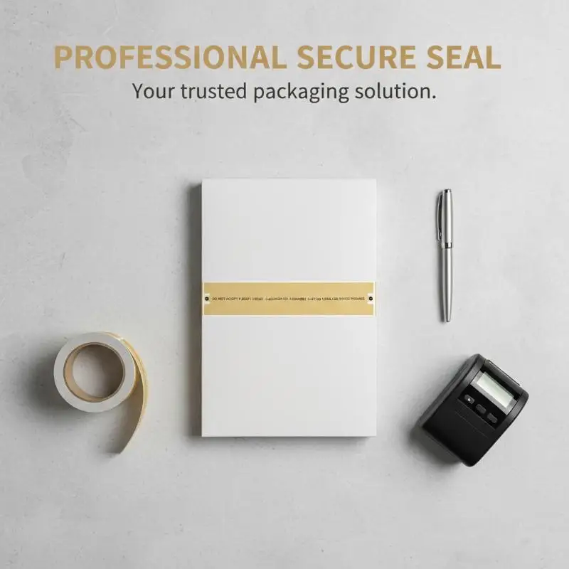 [E] 100Pcs/Roll Tamper-Proof Sealing Stickers Security Labels For Packages Mail Documents,3 X 10cm