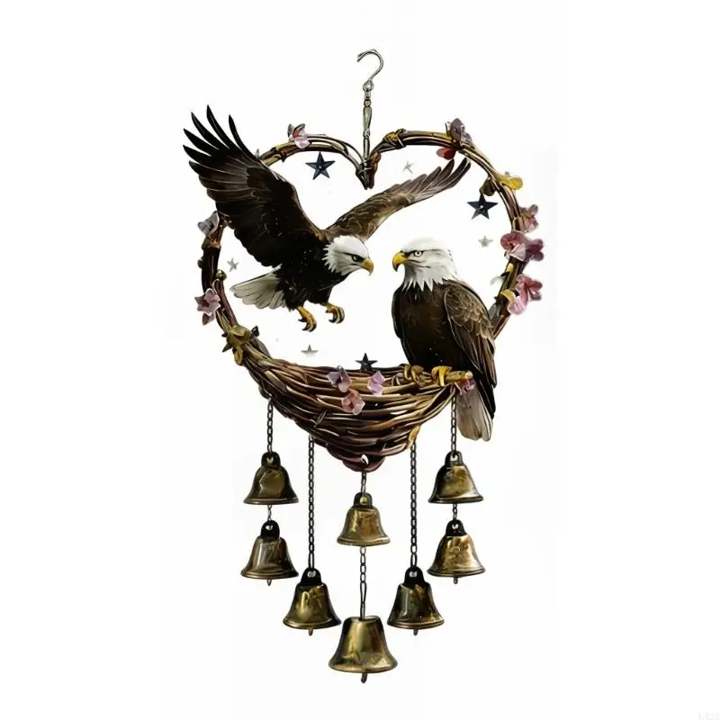 L43A Shatterproof Clear Acrylic Heart Shaped Aeolian D Acrylic Bird Aeolian Decorations For Doorway Garden