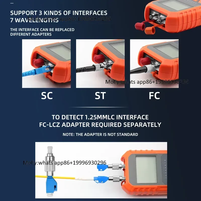 All-IN-ONE Fiber Optical Power Meter - 70+6 DBm/-50 to +26dbm Fiber Optic Cable Tester 5mw 15MW Visual Fault Locator