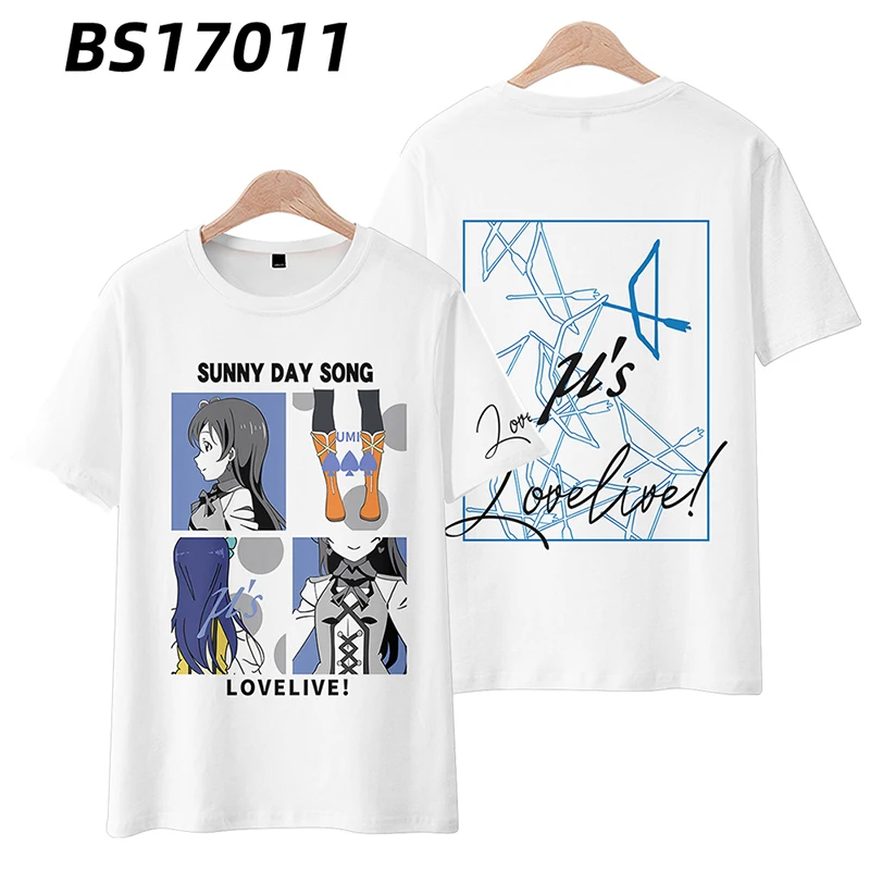 Anime LoveLive! Love Live Sunny Day Song 3D Print T Shirt Women Men Sonoda Umi Honoka Kousaka Cosplay Short Sleeve Graphic Tees