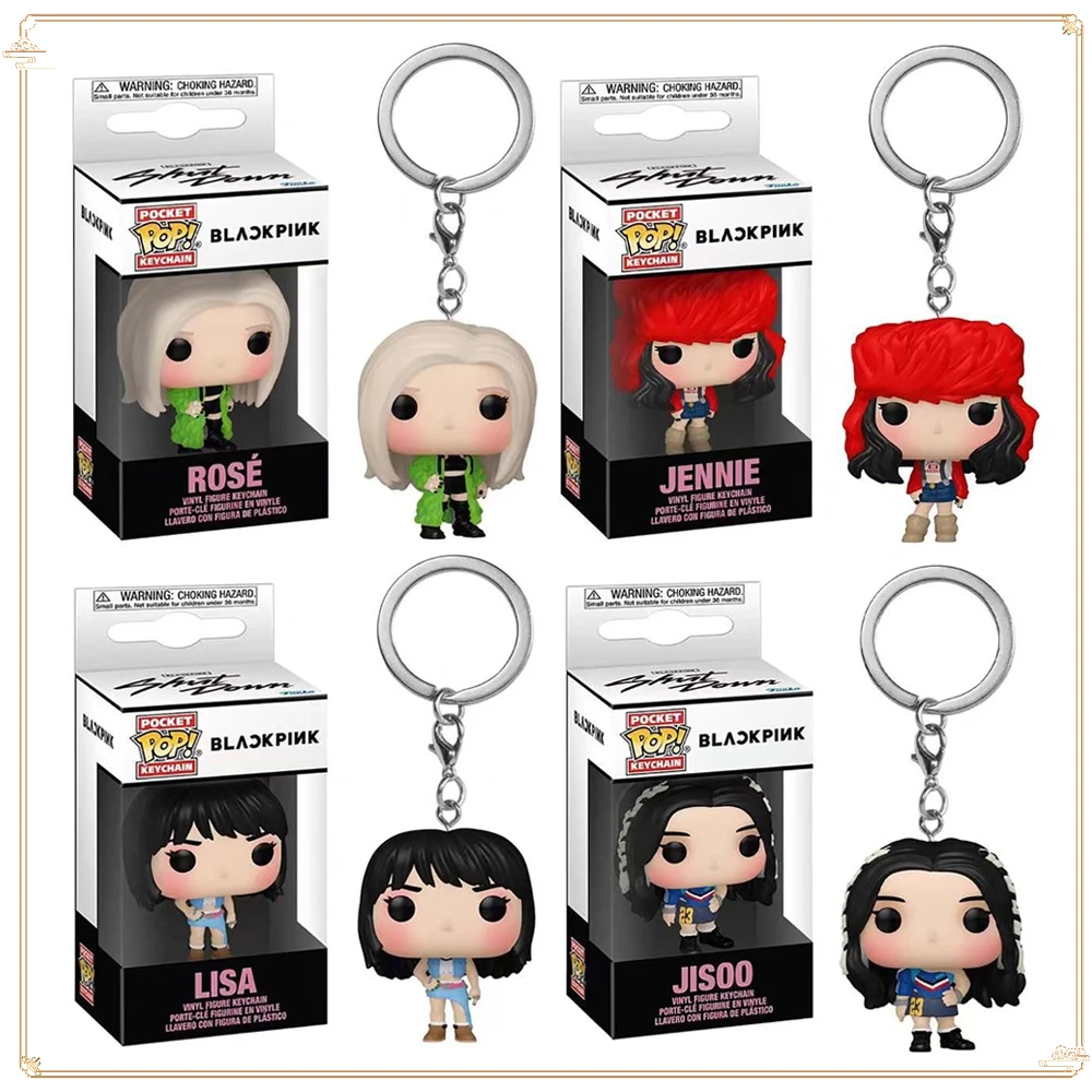 

FUNKO POP Keychain Popular Girl Group Blackpink Backpack Doll Pendant Exquisite Collection Christmas Gifts Model Cute Keychain