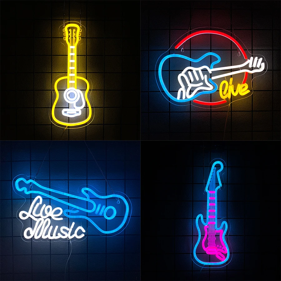 

Музыкальная светодиодная неоновая вывеска, 3D-резьба со значком музыкального инструмента, используется для декора комнат, студий записи, клубов и музыкальных студий.