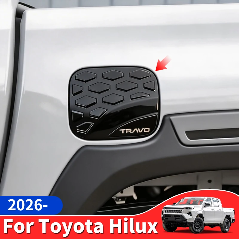 

For 2026 Toyota Hilux SR5 Pickup Fuel Tank Cap Decorative Cover Anti-scratch Car Styling Exterior Accessories Modification Parts