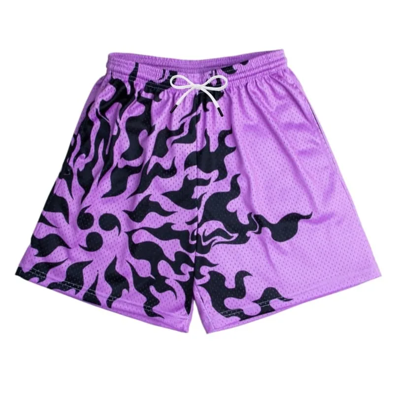 Novedad de Verano 2026: Shorts Transpirables de Malla Y2K con Estampado del Sello Maldito de Naruto Shippuden, Unisex, de Secado Rápido, Trajes de Baño a Juego para la Familia