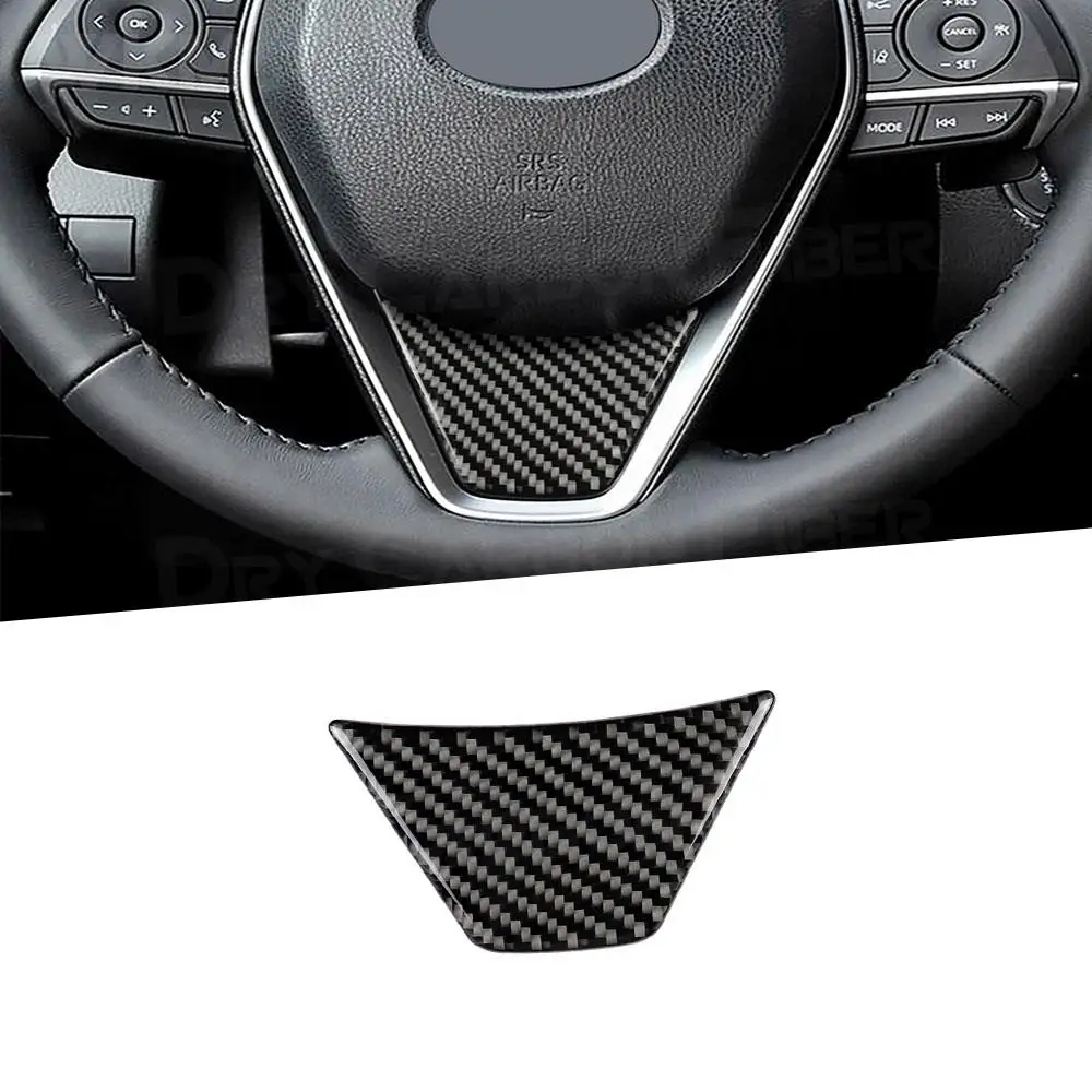 

Carbon Fiber Car Steering Wheel Lower Trim Frame Panel Cover Sticker For Toyota Camry 2018 2019 Car Accessories