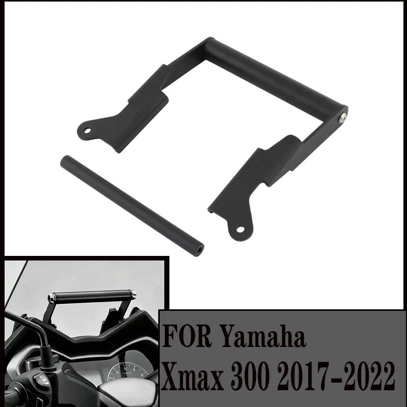 Motorcycle Anti‑Vibration Phone GPS Navigation Bracket Crossbar 15.5cm For Yamaha XMAX300 2017‑2022 12+22mm Tube