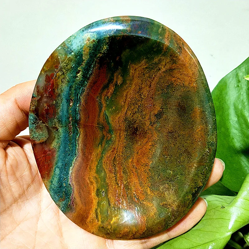 Natural Ocean Jasper Stone Crystal Bowl Or Ashtray Witchcraft meditation Energy Healing Feng Shui Crystal Ornaments