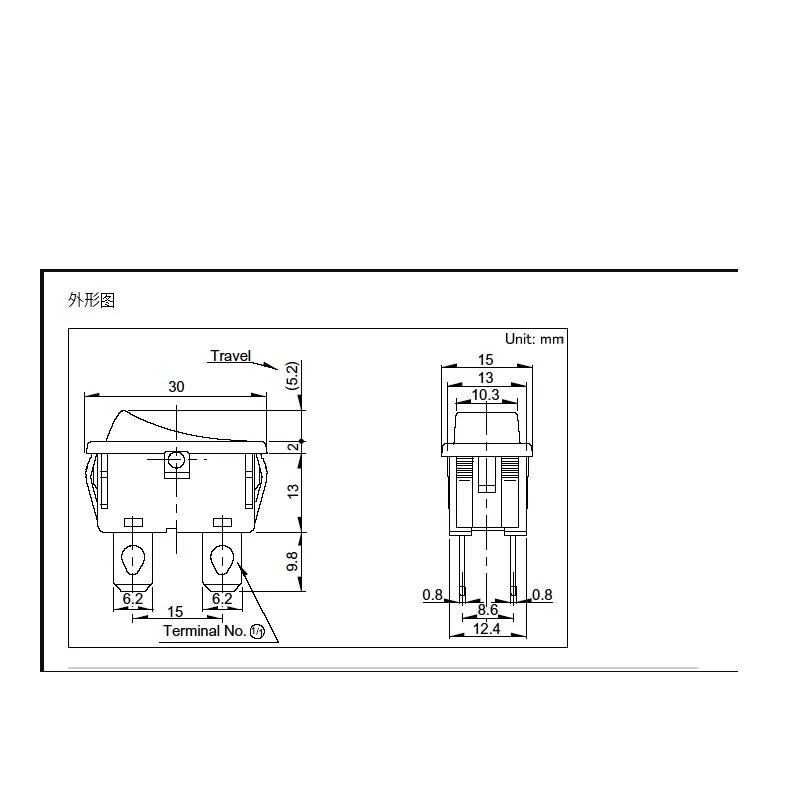 1pcs/lots ALPS SDDJF high current boat type switch 16A250V 4-pin 2-stage rocker sewing machine audio power supply SDDJF30200