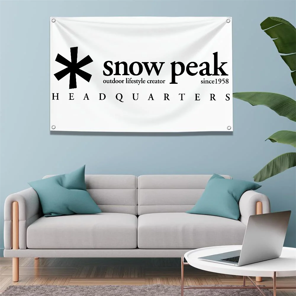 Snow&Peak Flag Decorative Wall Tapestry Aesthetic Room Decorations Boho Home Decor Macramé Wall Hanging Rugs Witchcraft Kawaii