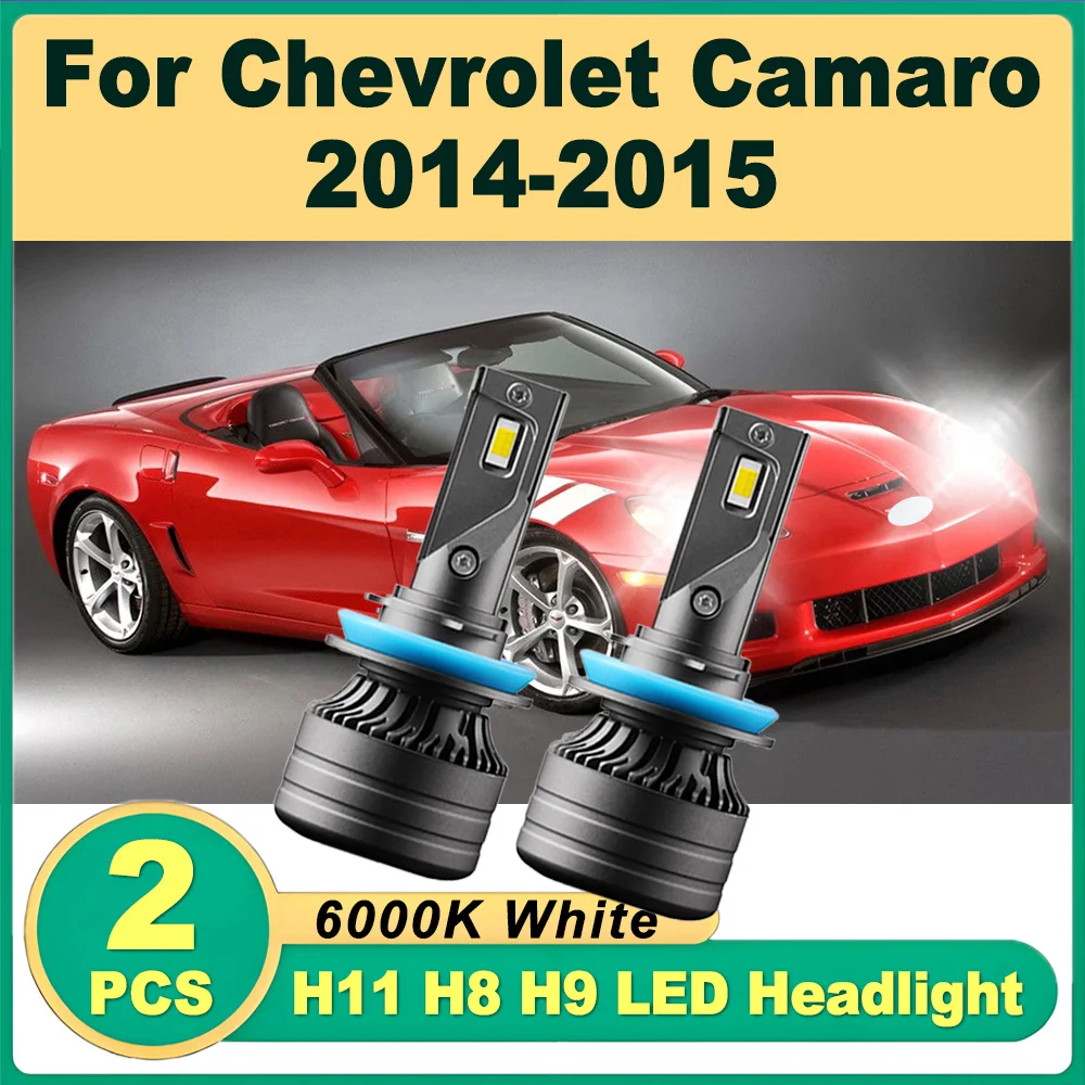 

3570 CSP Chips 20000LM H11 H8 H9 LED Headlight 6000K Super Bright White 120W Car Front Headlamps For Chevrolet Camaro 2014-2015