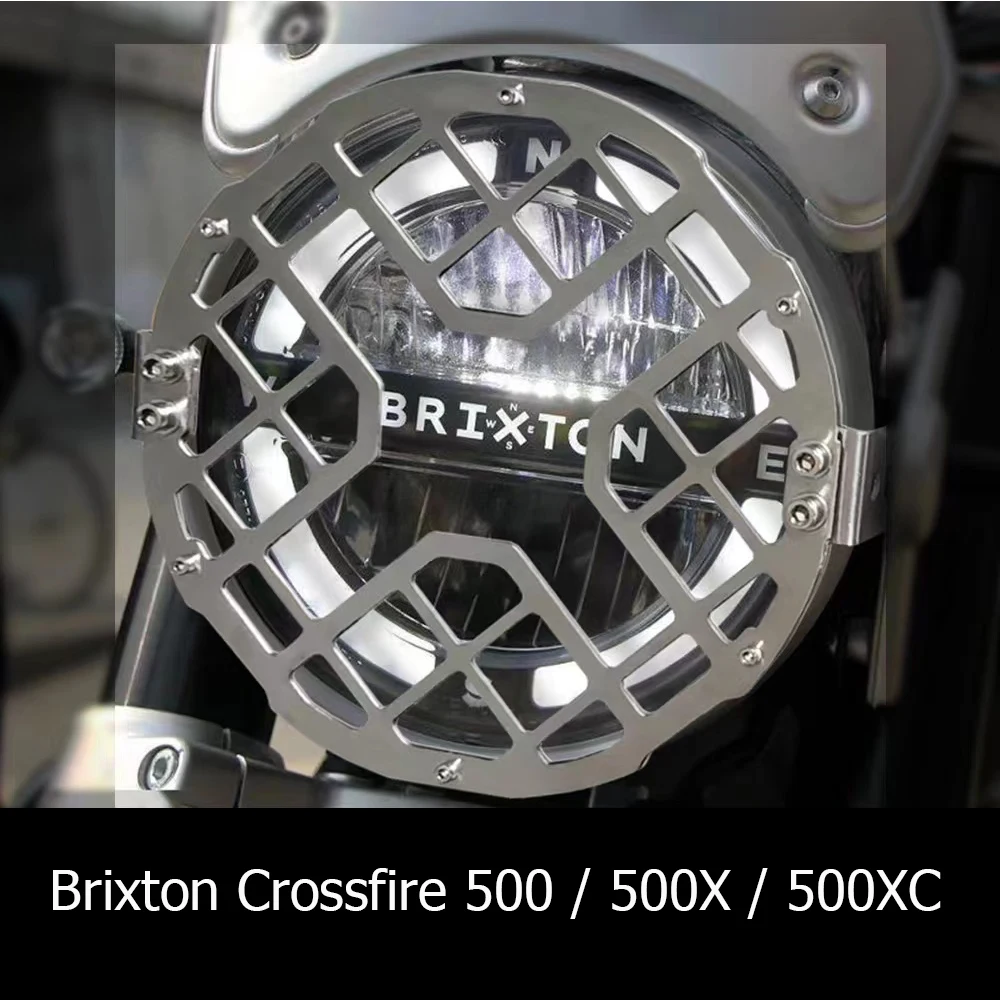 

New Motorcycle Fit Brixton Crossfire 500 500X 500 XC Mesh Headlight Protector Holder Metal Grill Cover Guard For Crossfire500