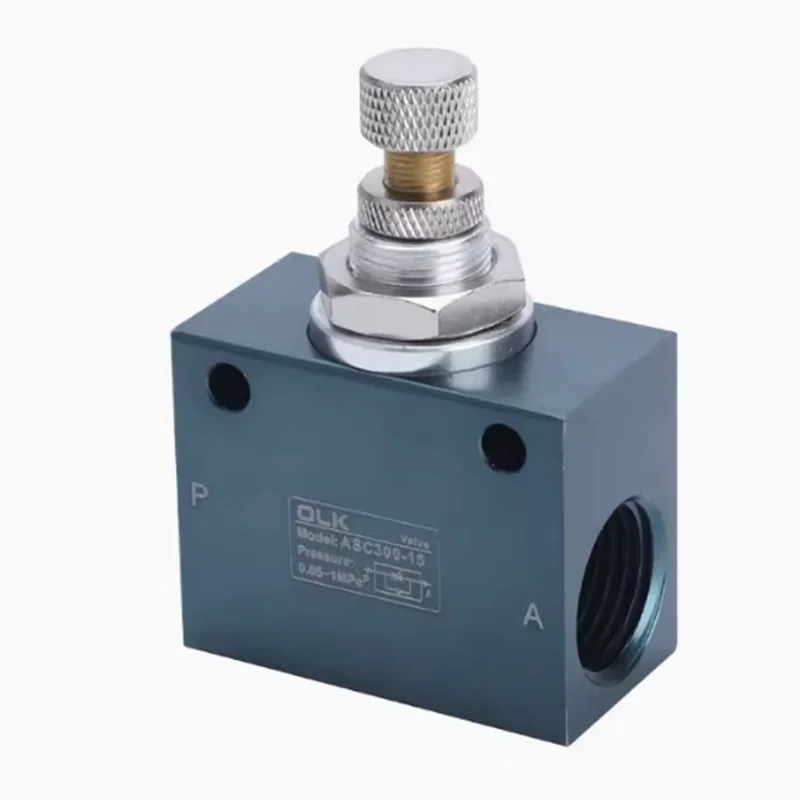 ASC series One-way throttle valve solenoid ASC-06 08 10 15 Flow air Controlled Valve For Compressed Air  Yadeke type ASC300