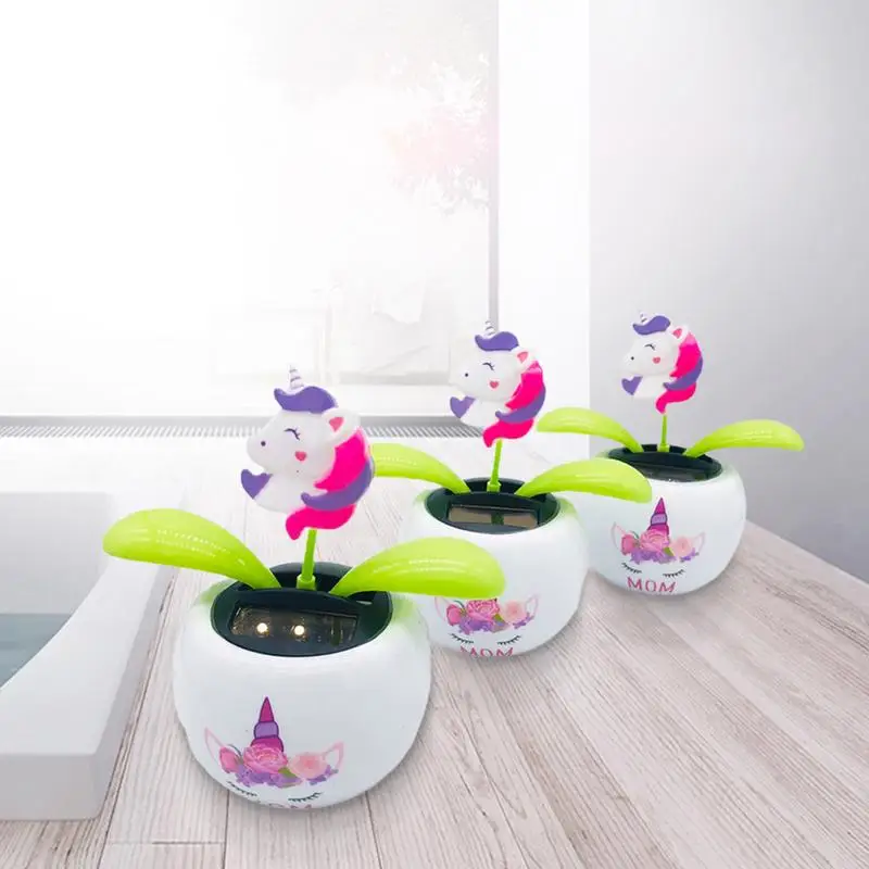 Solar Powered Dancing Swinging Flower Toys Funny Vibrant Fashion Automobile Dashboard Family Balcony Decoration Gifts