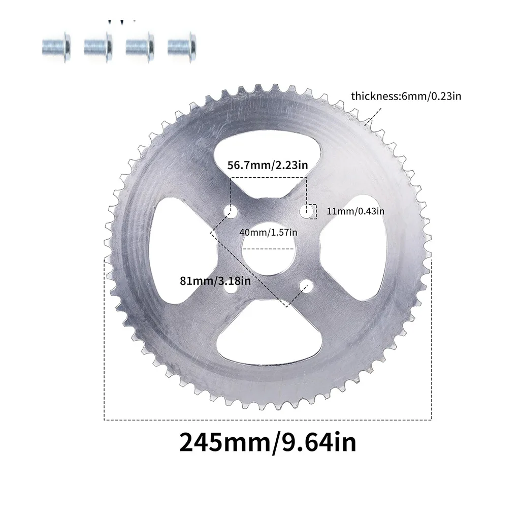 USERX Universal Motorcycle Chain disc rear drive disc For 420-60T  inside diameter 40MM Hole spacing 81MM