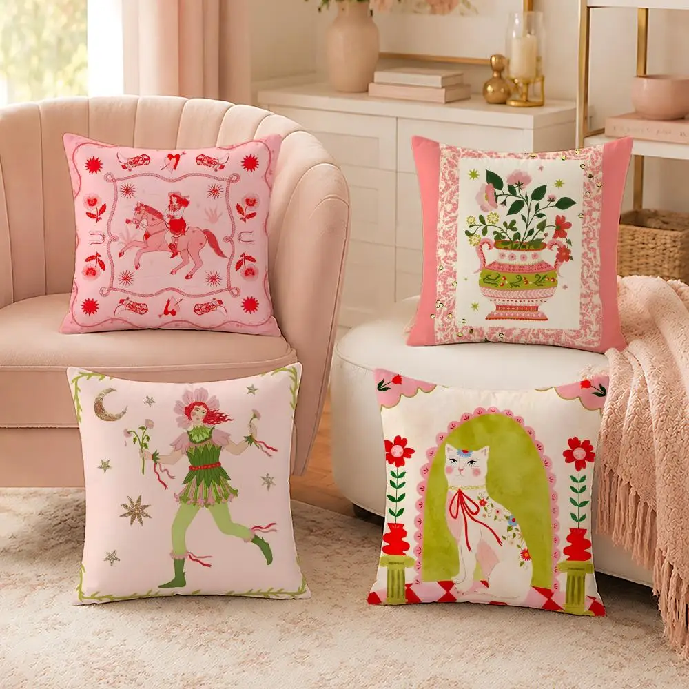 Rococo Maximalist Vintage Decor Cushion Cover Custom Plush Pillow Cover Soft Cloud Comfort for Sofa Bed Couch