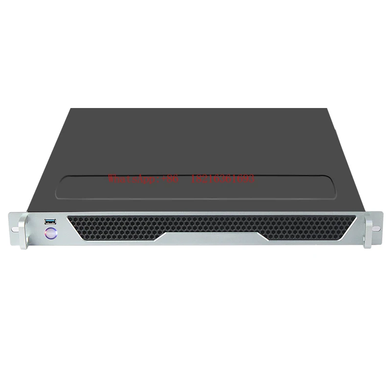 1U chassis, 400MM aluminum alloy panel, 3.0 USB interface, CD switch, firewall, soft routing server, industrial control