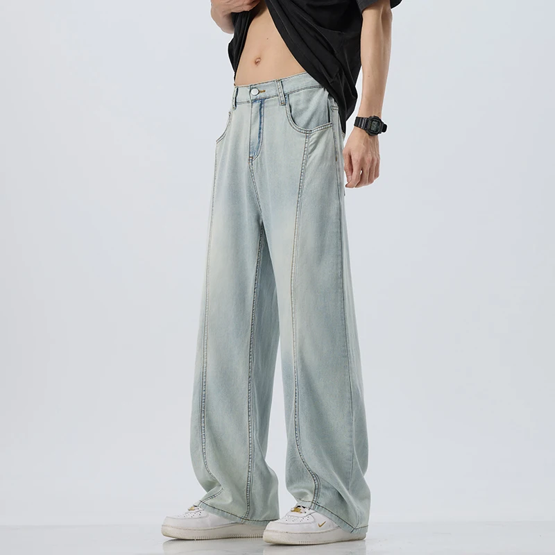 

Брюки мужские Мужские American High Street Boys Свободные прямые джинсы Мужские брюки Новые брюки Спортивные классические мужские брюки Комплект Y2k