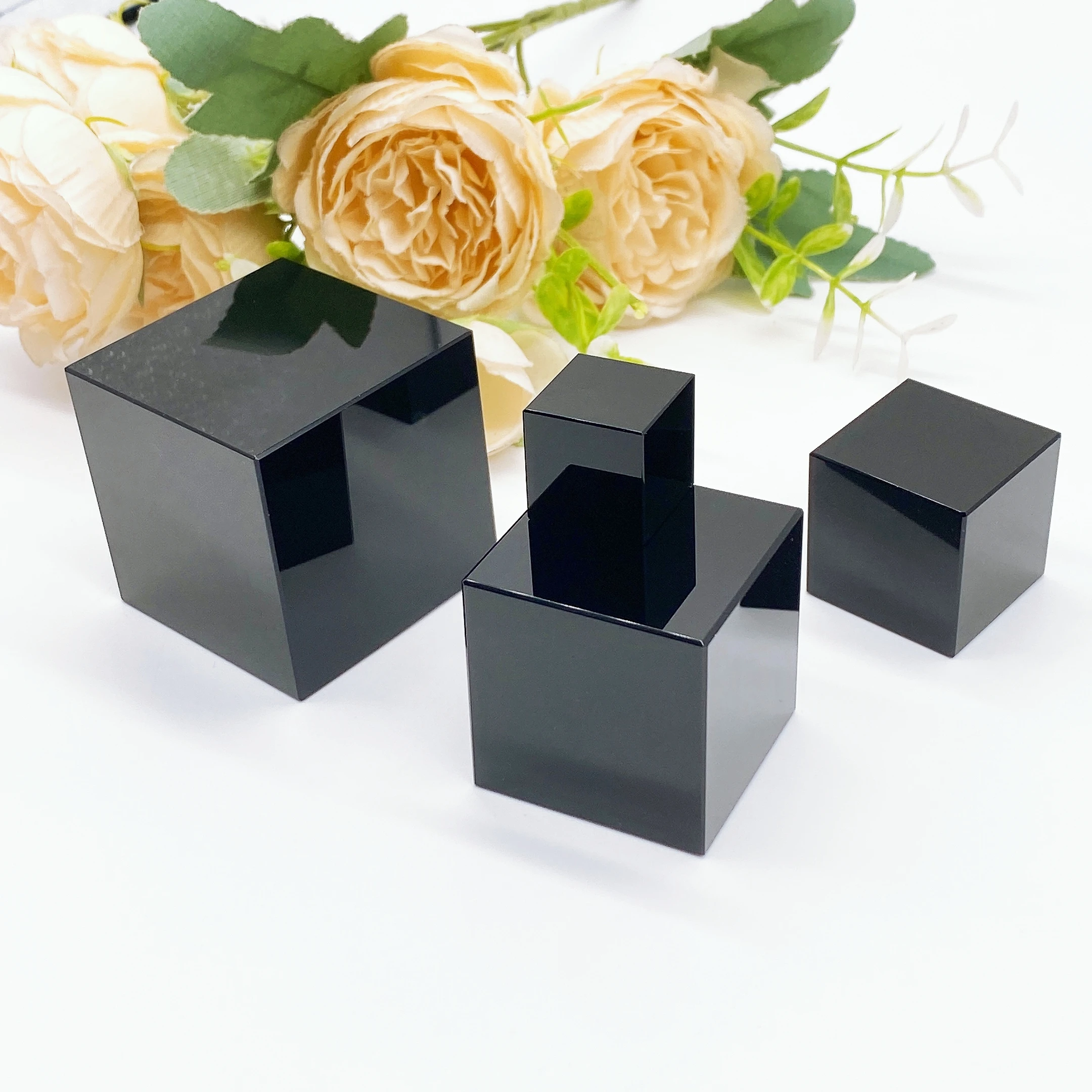 2-5CM Natural Black Obsidian Quartz Square Cube Crystal Wiccan Stone Mineral Specimen Healing Home Decor Gift