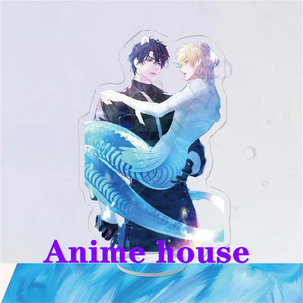 Anime Acrylic Stand for Desk Decoration The Falling Merman Figure Yaoi BL Boys Love Cartoon Comic  Figurines Alpha Omega Model