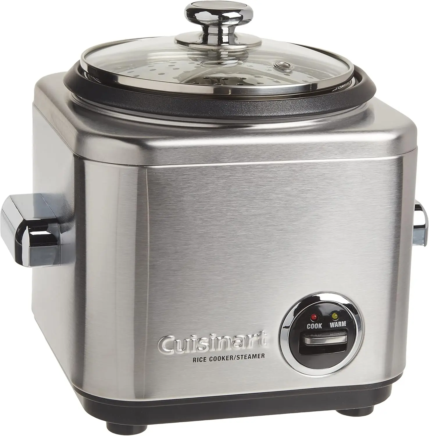 

4-Cup Stainless Steel Rice Cooker with Auto Warm, Perfect for Small Families