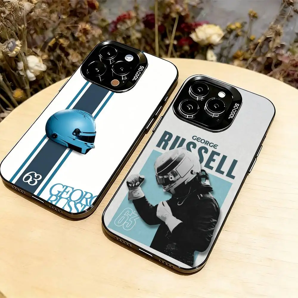 

Driver G-George R-Russell Phone Case For iPhone 17,16,15,14,13,12,11 Plus,Pro Max,XS,Colorful Silver Phone case Funda Cover