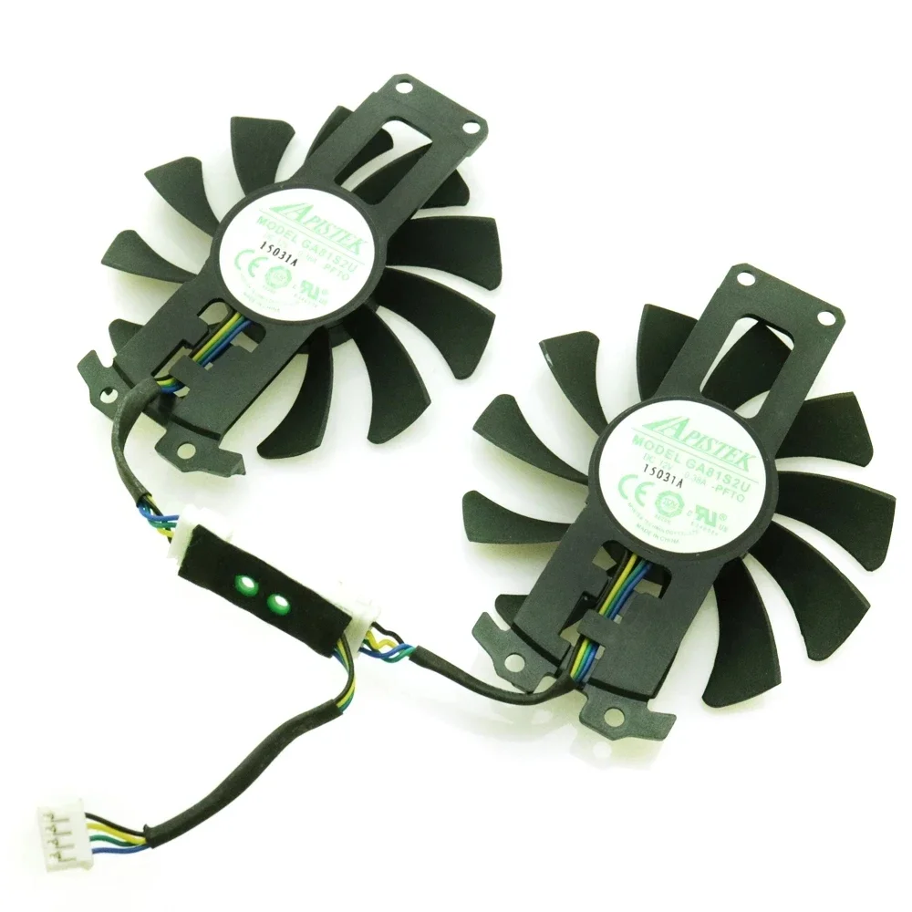 

GA81S2U DC12V 0,38A 75 мм 4-контактный 4-проводной вентилятор для ZOTAC GTX950 GTX960 4G PCI-EDC вентилятор видеокарты