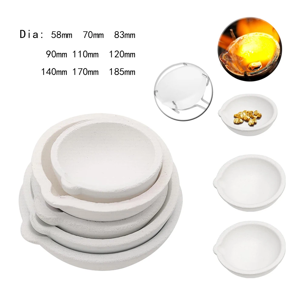 100g/250g/500g/750g-5000g High Temperature Quartz bowl crucible Furnace Melting Casting Refining Golds Silver Jewelry tools