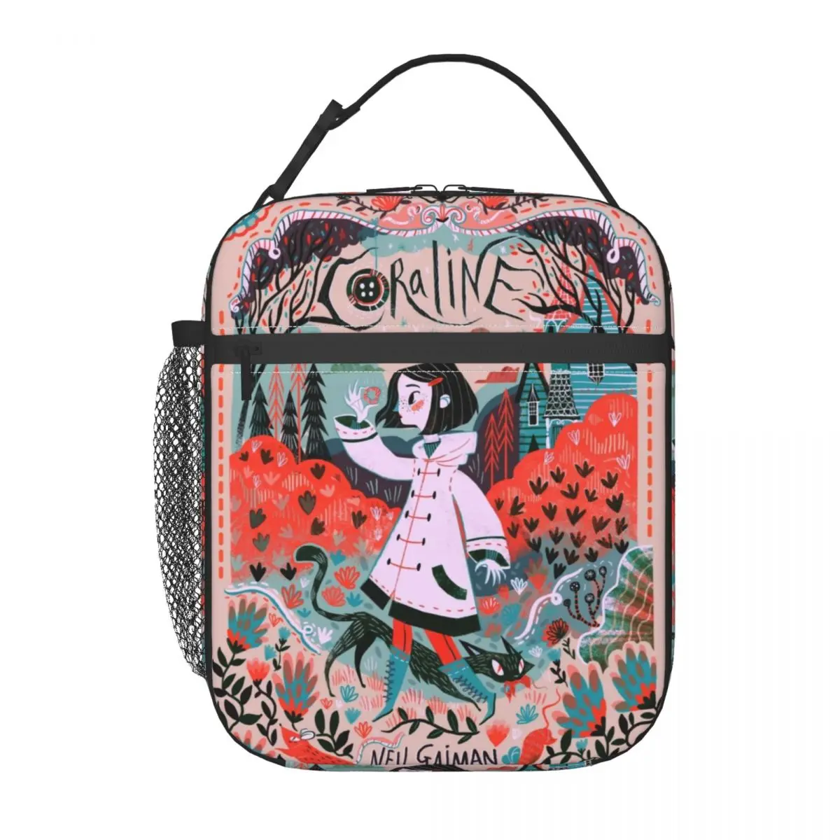 Halloween Horror Movie Coraline Lunch Box for Women Waterproof Cooler Thermal Food Insulated Lunch Bag Kids School Resuable