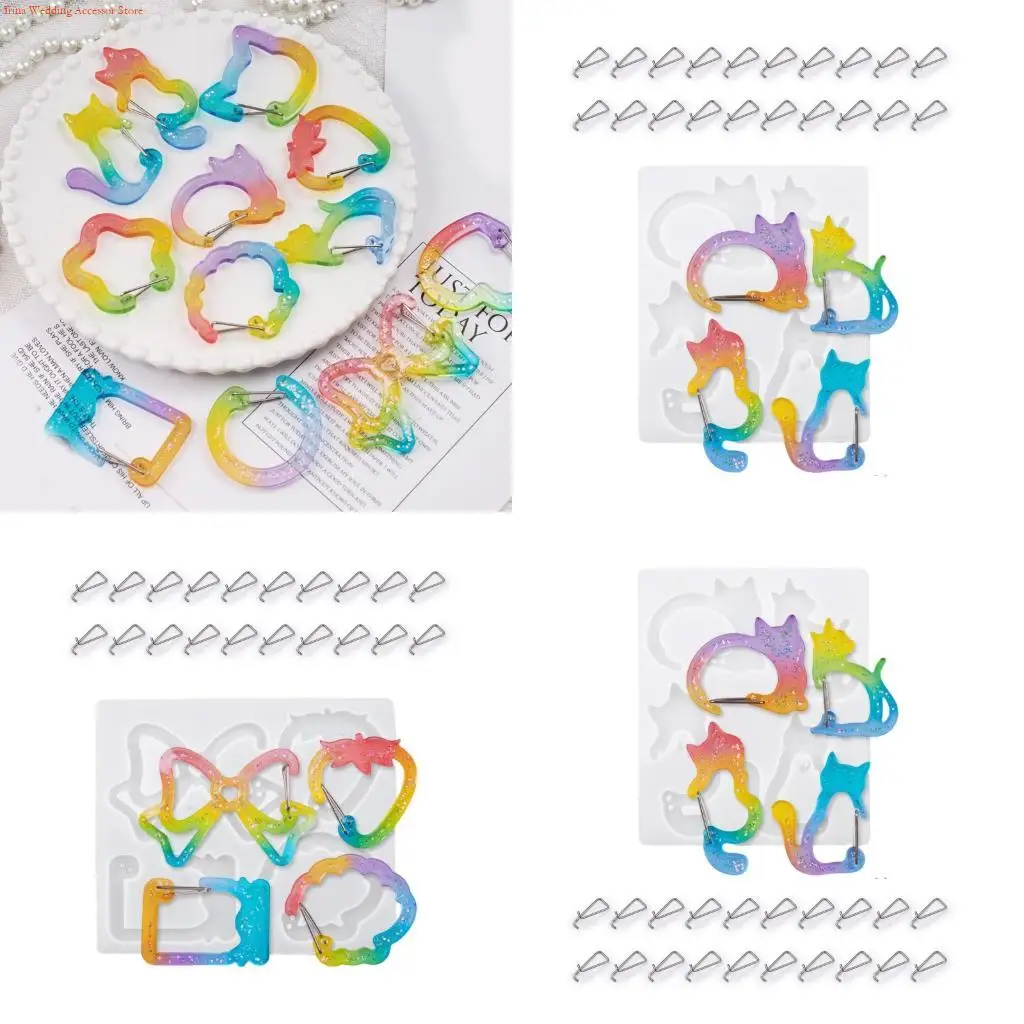 

G92D Multifuntional Jewelry Silicone Molds Cats Pendant Moulds Silicone Texture