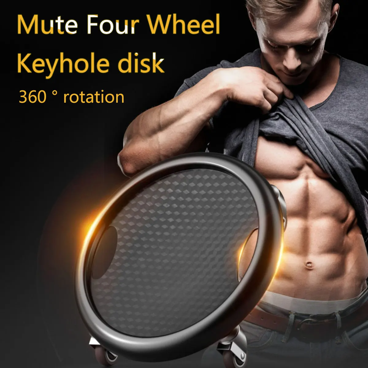

Multi functional silent abdominal exercise disc, home indoor fitness equipment, universal sliding abdominal exercise wheel