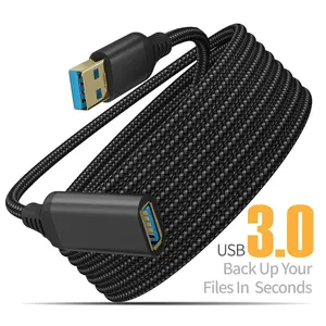 UTHAI-Veri Kablosu Örgülü Naylon USB 3.0 a Erkek-Dişi Yüksek Hızlı İletim, Bilgisayar, Kamera, Yazıcı, Uzatma Güç ve usb için 6 ana satış uzantısı - no. 2