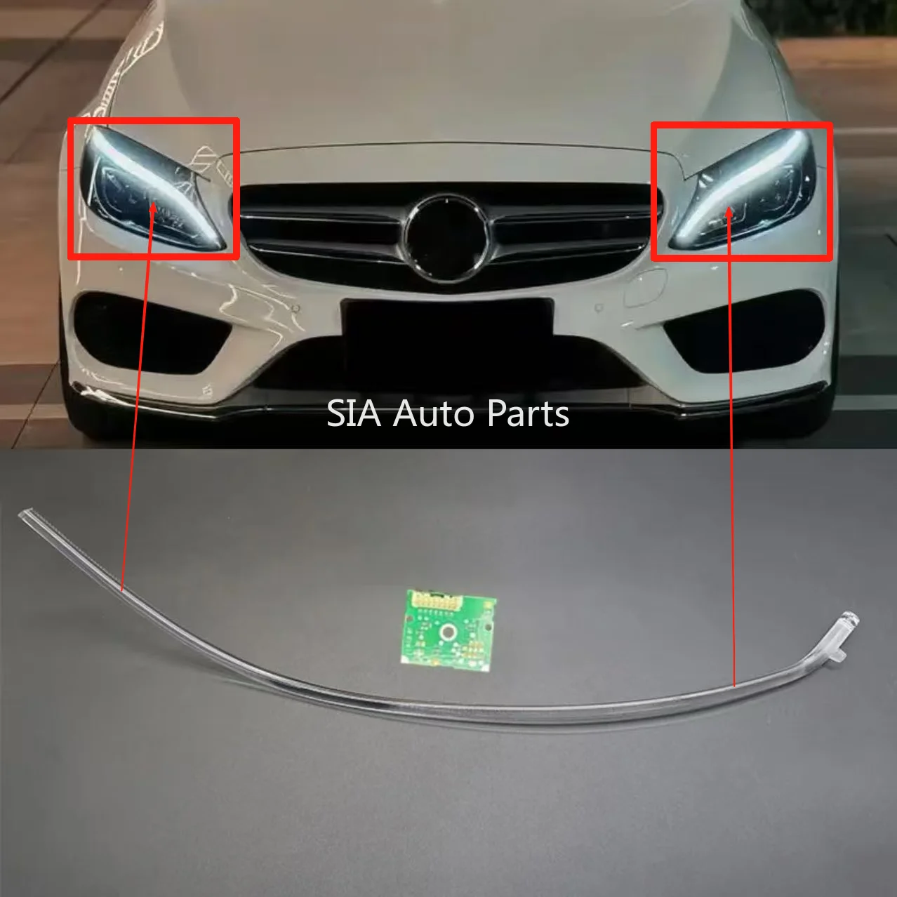

For Mercedes-Benz C Class W205 2019-2021 White Light AMG Angel Eye Chip European Version of The Car DRL CHIP Ballast