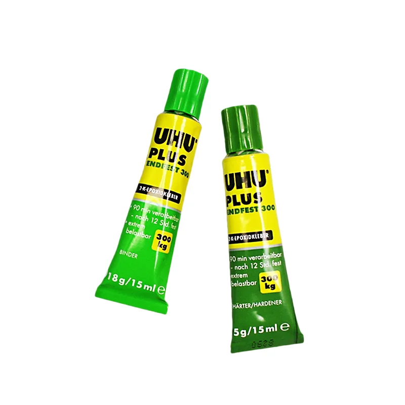 Original FOR UHU Endfest Plus 300 Epoxy Adhesive Universal Strong Glue for Repair on Metal Ceramic Crystal Glass 2x15ml