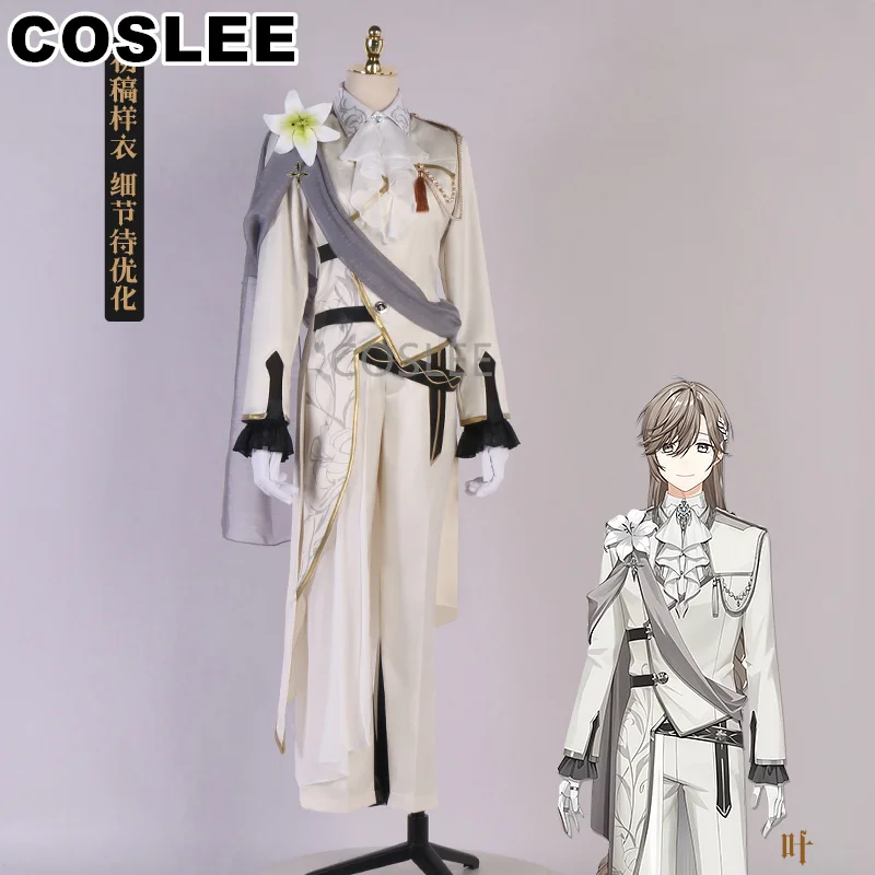 COSLEE Vtuber Nijisanji Knkn Kanae Cosplay Costume Handsome Suit Uniform Coat Pants Role Play Halloween Party Outfit Men S-XXL