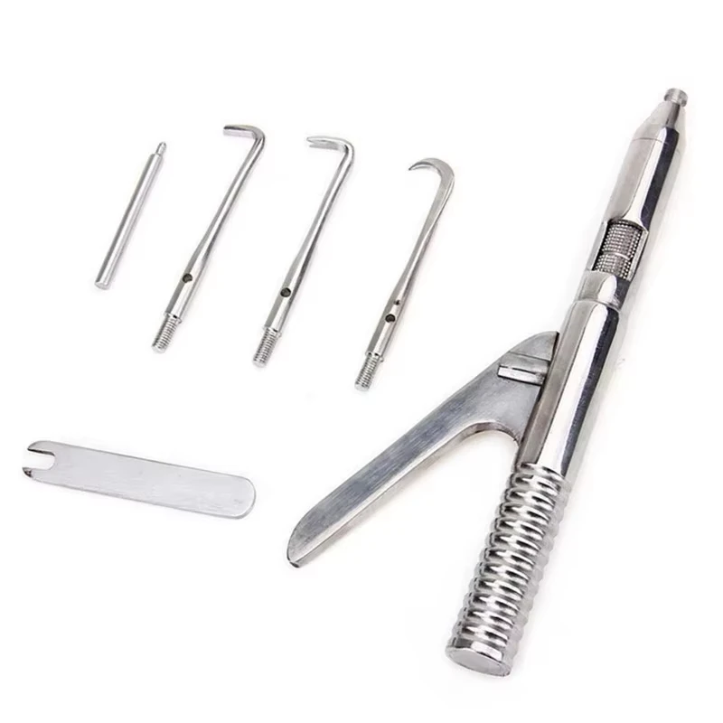 

1 Set Dentistry Automatic Singlehanded Crown Remover Gun Stainless Steel Dental Surgical Instrument Tools with 3 Working Tip