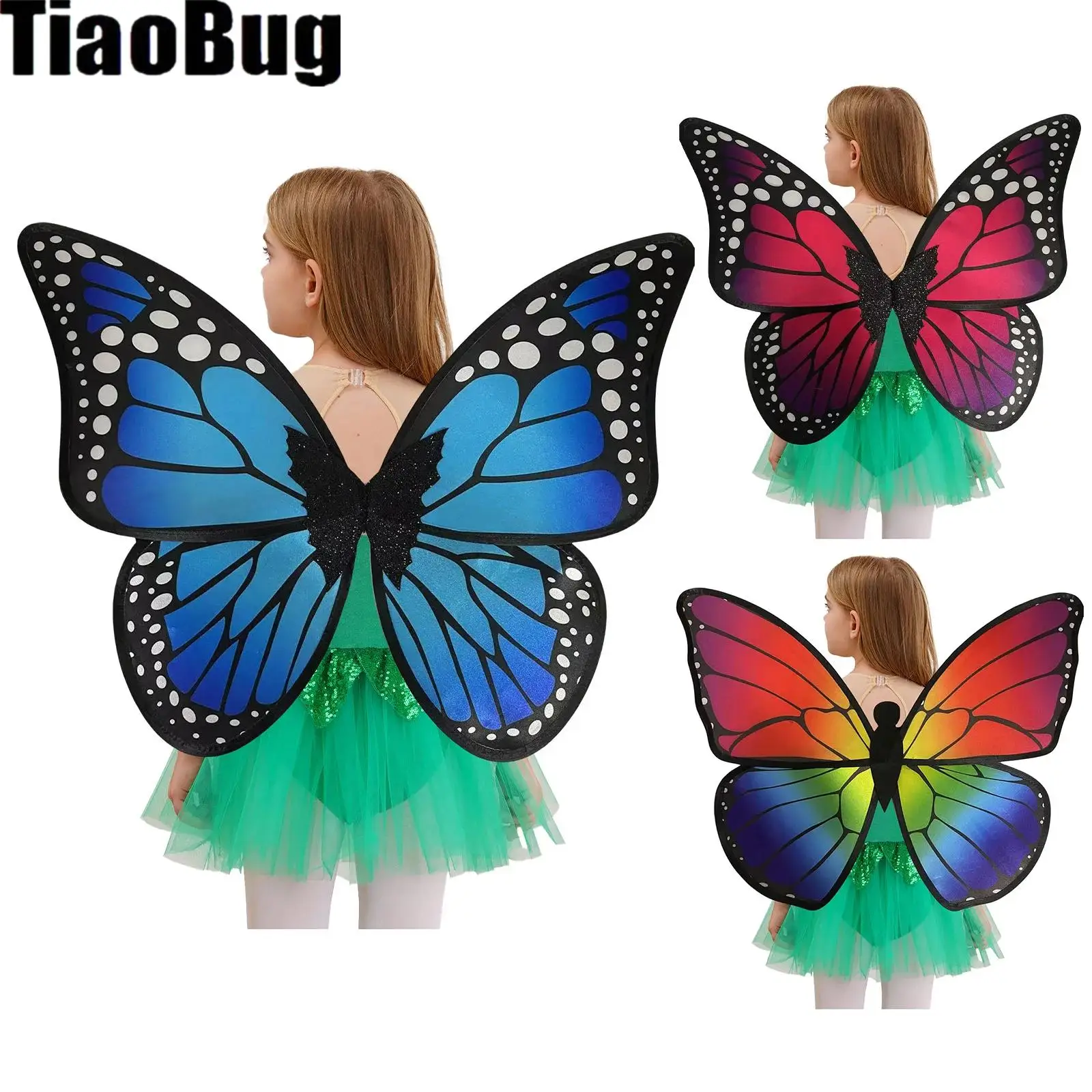 

Фея Косплей Крылья Крылья Бабочки Костюм Феи для наряда Фэнтезийные костюмы эпохи Возрождения Аксессуары